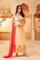 Georgette Palazzo Suits with Georgette in Cream