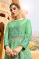 sea Green Anarkali Suits with Art Silk Art Silk