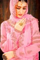 Georgette Palazzo Suits with Georgette in Powder Pink