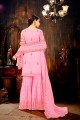 Georgette Palazzo Suits with Georgette in Powder Pink