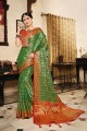 Alluring Weaving Art Silk Saree in Green with Blouse