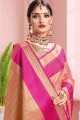 Classy Art Silk Pink Saree in Weaving