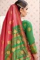 Cotton & Silk Saree with Weaving in Pink