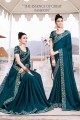 Exquisite Blue Saree in Silk with Embroidered