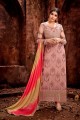 Georgette Churidar Palazzo Suits in Baby Pink Georgette
