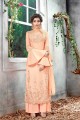 Silk Palazzo Suits with Silk in Peach