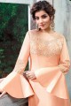 Silk Palazzo Suits with Silk in Peach