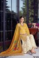 Silk Musturd Yellow Sharara Suits in Silk