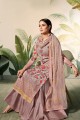 Dusty Pink Sharara Suits in Georgette with Georgette