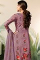 Mauve  Georgette Sharara Suits with Georgette