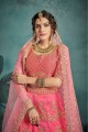 Adorable Pink Art silk Lehenga Choli