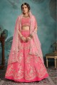 Adorable Pink Art silk Lehenga Choli