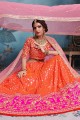 Alluring Orange Art silk Lehenga Choli