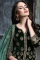 Dark Green Velvet Anarkali Suits in Velvet