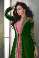 Georgette Anarkali Suits in Green with Georgette