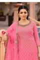 Georgette Pink Anarkali Suits with dupatta