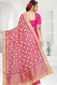 Ravishing Rani Pink Saree in Georgette with Embroidered