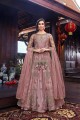 Onion Pink Net Anarkali Suits with Net