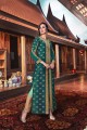 Anarkali Suits in Teal Green Art Silk with Art Silk