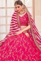 Alluring Dark pink Art silk Lehenga Choli