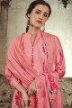 Pink Satin Palazzo Suits with Cotton
