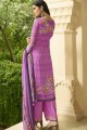 Crepe Palazzo Suits in Light Purple Crepe