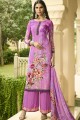 Crepe Palazzo Suits in Light Purple Crepe