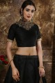 Elegant Black Art silk Lehenga Choli