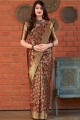 Maroon Weaving Art Silk Saree