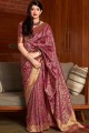 Weaving Art Silk Saree in Pink & Magenta