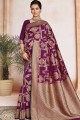 Purple Saree in Weaving Art Silk