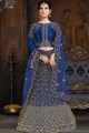 Appealing Royal blue Satin Lehenga Choli