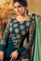 Fascinating Georgette Palazzo Suits in Blue