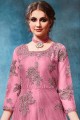 Pink Net Anarkali Suits with Net