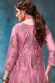Pink Net Anarkali Suits with Net