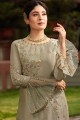 Georgette Palazzo Suits with Georgette in Pale Grey