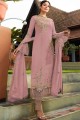 Gorgeous Palazzo Suits in Pink Georgette with Georgette