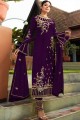 Purple Georgette Palazzo Suits with Georgette