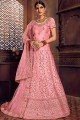 Enticing Pink Art silk Lehenga Choli