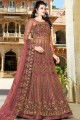 Net Onion Pink Anarkali Suits with dupatta