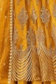 Net Anarkali Suits with Net in Musturd Yellow