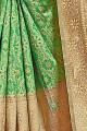 Alluring Art Silk Green Saree in Weaving