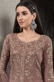 Georgette Palazzo Suits with Georgette in Mauve 