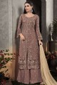 Georgette Palazzo Suits with Georgette in Mauve 