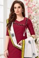 Maroon Cotton Gown Dress