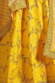 Yellow Art Silk Lehenga Choli with Embroidery
