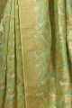 Art Silk Saree in Light Green with Weaving