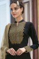 Black Palazzo Suits with Silk