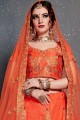 Latest Ethnic Orange Silk Lehenga Choli
