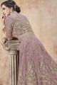 Dusty Pink Net Anarkali Suits with dupatta